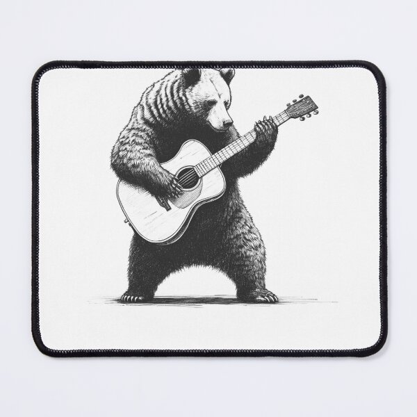 Item preview, Bear Playing Guitar 2 designed and sold by Kimberley King Art King Art.