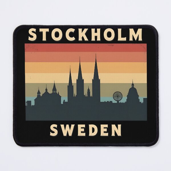 Item preview, Stockholm Skyline Retro Vintage Aesthetic designed and sold by ThreadsInfinite.