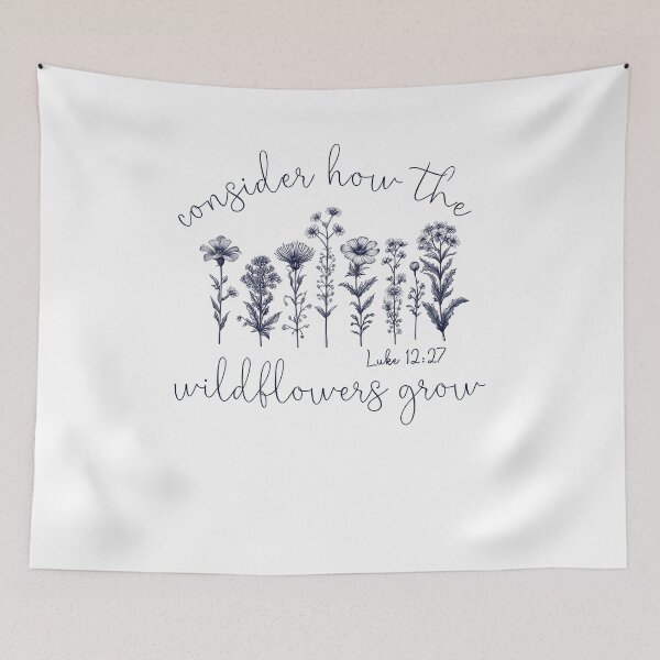 Item preview, Consider How The Wildflowers Grow Luke 12 27 designed and sold by Kimberley King Art  King Art.