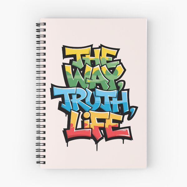 Item preview, John 14:6 – The Way, Truth, Life | Graffiti Christian Street Art Bible Verse designed and sold by  KnitLuv.
