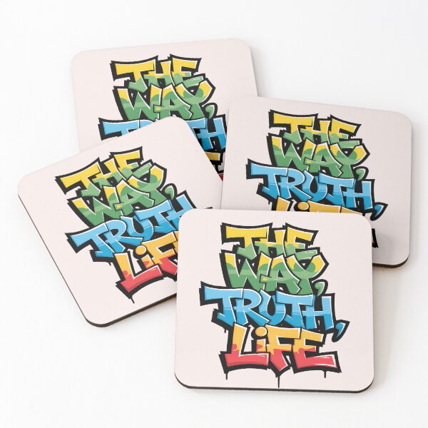 Item preview, John 14:6 – The Way, Truth, Life | Graffiti Christian Street Art Bible Verse designed and sold by  KnitLuv.