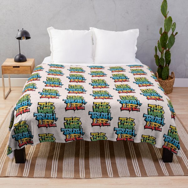 Item preview, John 14:6 – The Way, Truth, Life | Graffiti Christian Street Art Bible Verse designed and sold by KnitLuv.