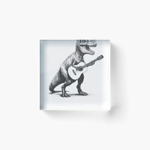 Item preview, Dinosaur Playing Guitar designed and sold by Kimberley King Art  King Art.