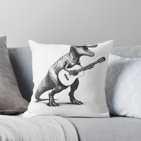 Item preview, Dinosaur Playing Guitar designed and sold by Kimberley King Art  King Art.