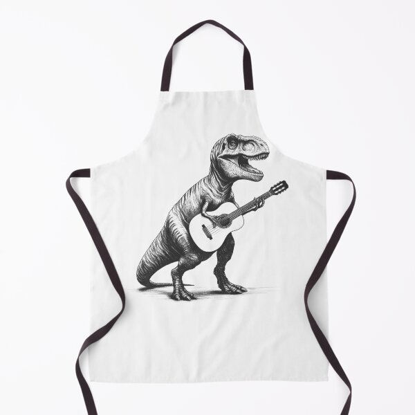 Item preview, Dinosaur Playing Guitar designed and sold by Kimberley King Art King Art.