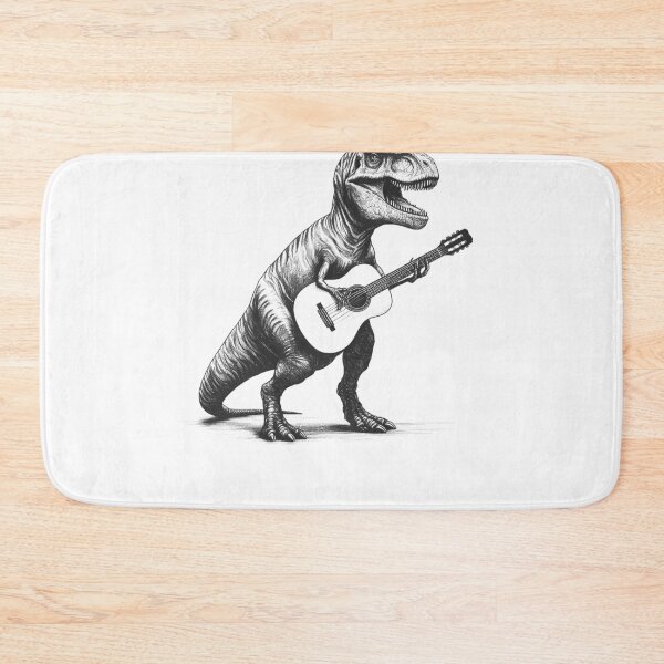 Item preview, Dinosaur Playing Guitar designed and sold by Kimberley King Art  King Art.