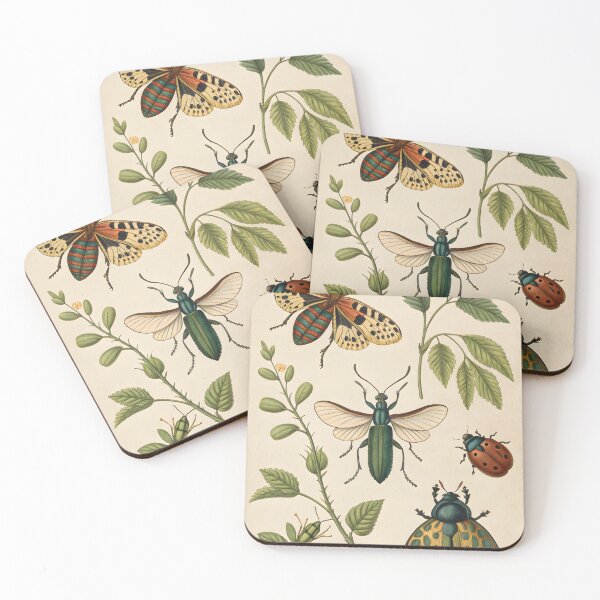 Item preview, Antique vintage botanical poster with butterflies designed and sold by DuskTillDown.