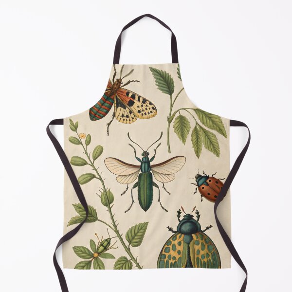 Item preview, Antique vintage botanical poster with butterflies designed and sold by DuskTillDown.