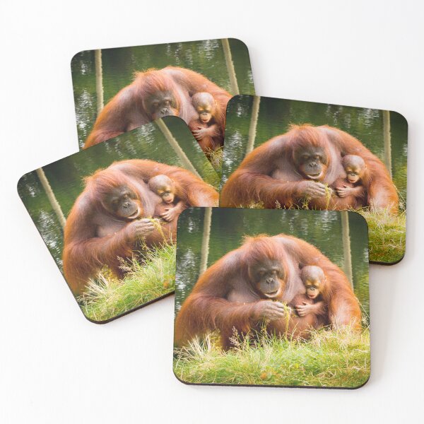 Item preview,  Mama orangutan with little baby designed and sold by CryptoLadyGabi.