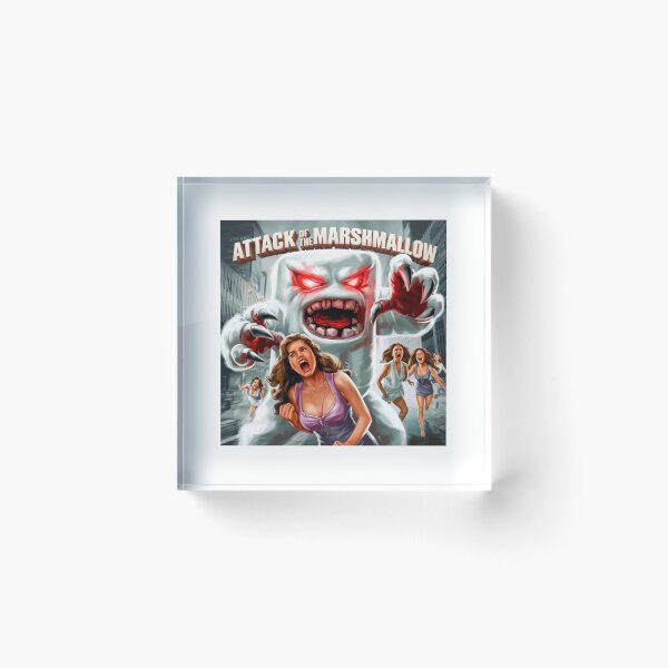 Item preview, Attack of the Killer Marshmallow, horror, marshmallow, monster, funnyfits70, Humor, Funny, retro, vintages, funny quotes, animal humor, designed and sold by FunnyFits70.