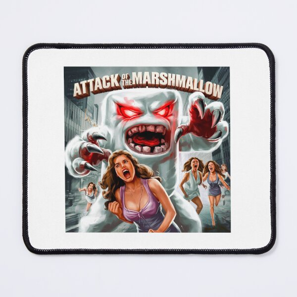 Item preview, Attack of the Killer Marshmallow, horror, marshmallow, monster, funnyfits70, Humor, Funny, retro, vintages, funny quotes, animal humor, designed and sold by FunnyFits70.