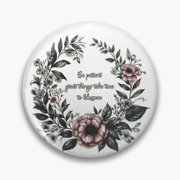 Item preview, Be patient—great things take time to blossom- Floral Journals designed and sold by Meemaart.