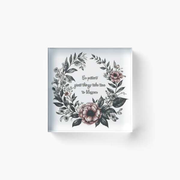 Item preview, Be patient—great things take time to blossom-  Floral Journals designed and sold by Meemaart.