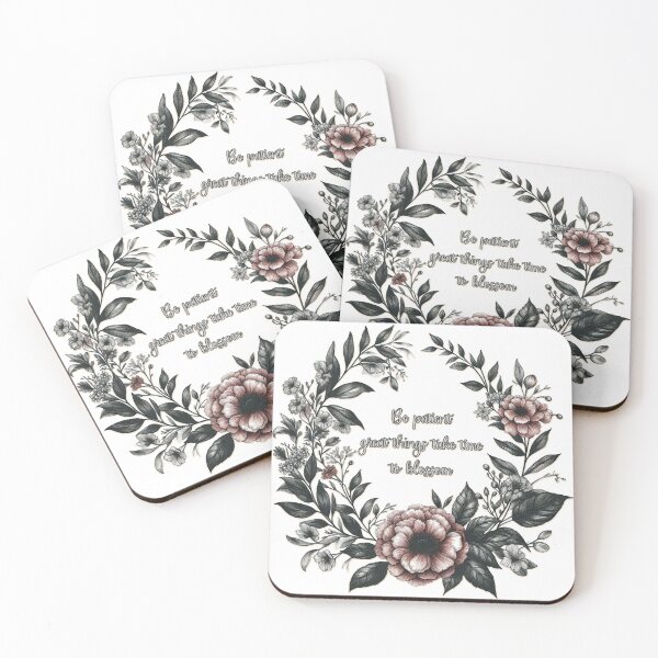 Item preview, Be patient—great things take time to blossom-  Floral Journals designed and sold by Meemaart.