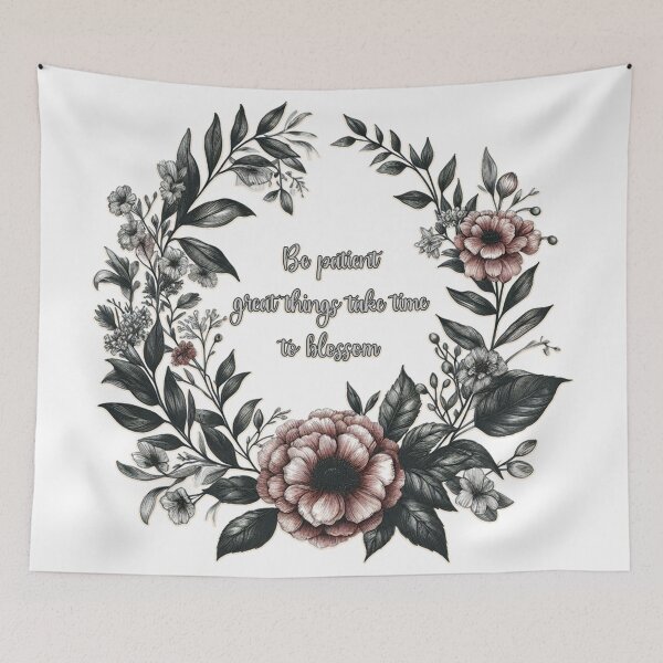 Item preview, Be patient—great things take time to blossom-  Floral Journals designed and sold by Meemaart.
