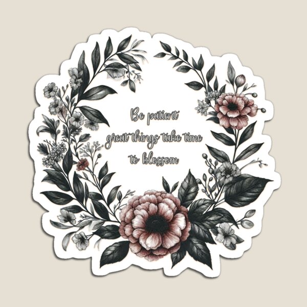 Item preview, Be patient—great things take time to blossom-  Floral Journals designed and sold by Meemaart.