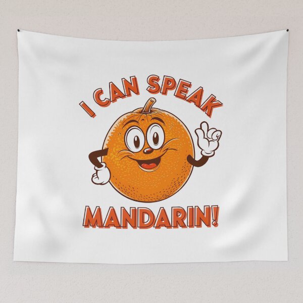 Item preview, I can speak, mandarin, orange, citrus, funnyfits70, Humor, Funny, retro, vintages, funny quotes, animal humor, designed and sold by FunnyFits70.