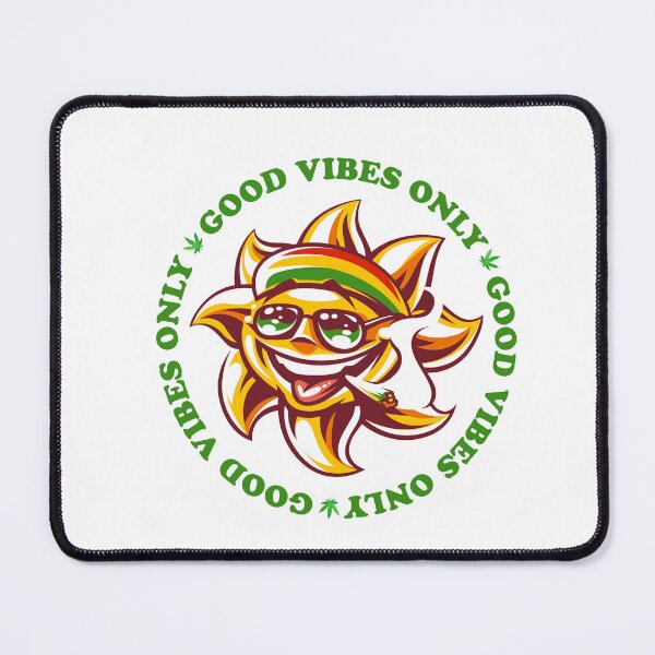 Item preview, Good vibes sun wearing a reggae hat, for hemp lovers designed and sold by paulo silveira.