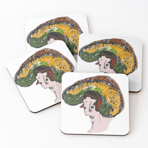 Item preview, Women mushroom Girl Hair pop art designed and sold by CLEARART7.