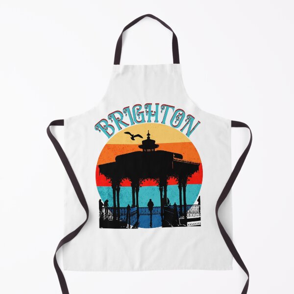 Item preview, Brighton Bandstand Retro Sunset Silhouette designed and sold by Pogglecards.