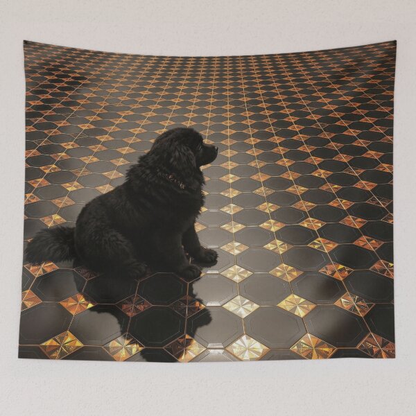 Item preview, Newfoundland on Tiled Floor designed and sold by HabitableMoons.