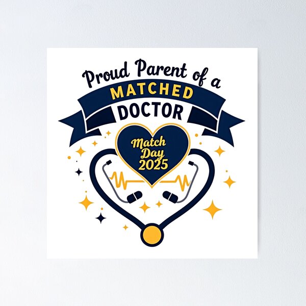 Item preview, Proud Parent of a Matched Doctor Family Support Match Day 2025 designed and sold by Alkaysare.