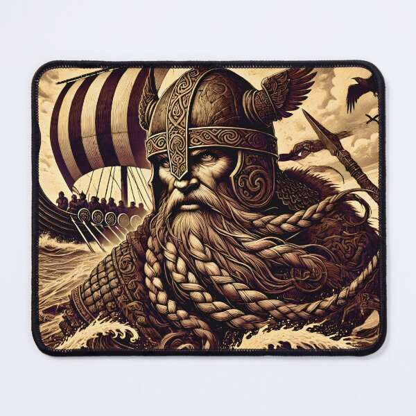 Item preview, Fierce Viking Warrior: Guardian of the Northern Seas designed and sold by FantasyVillaArt.