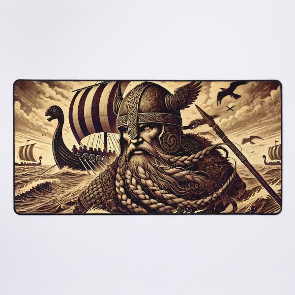 Item preview, Fierce Viking Warrior: Guardian of the Northern Seas designed and sold by FantasyVillaArt.