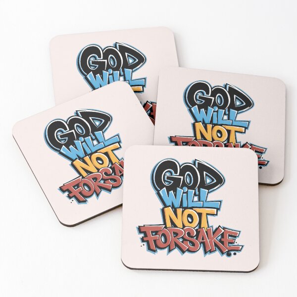 Item preview, Deuteronomy 31:6 – God Will Not Forsake | Graffiti Christian Street Art Bible Verse designed and sold by  KnitLuv.