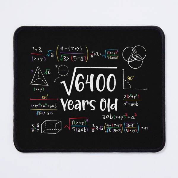 Item preview, Square Root of 6400 80th Birthday 80 Year Old Gifts Math Bday designed and sold by Blok45.