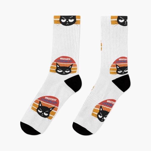 Item preview, Playful Cartoon Black Cat with Quirky Expression & Funny Text – Cute Feline Humor Design designed and sold by Colorful-Garden.