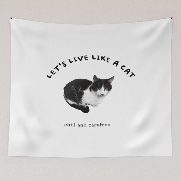 Item preview, Let’s live like a cat chill and carefree designed and sold by caladayart.