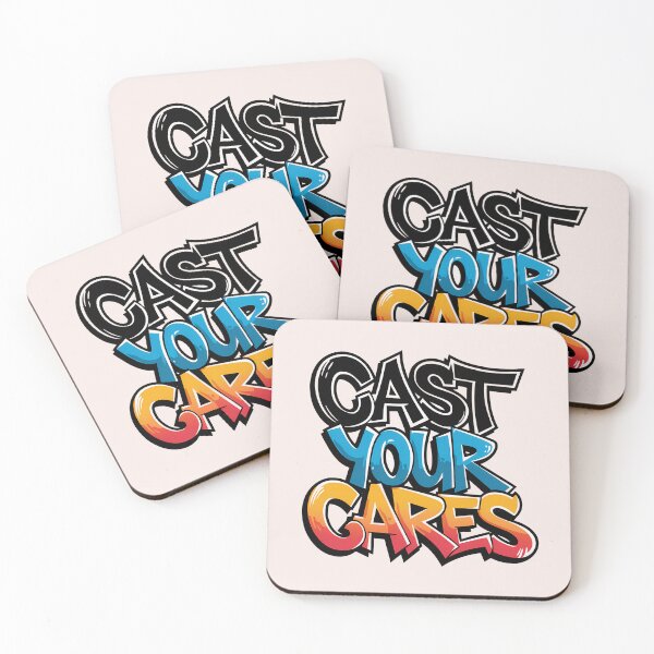 Item preview, 1 Peter 5:7 – Cast Your Cares | Graffiti Christian Street Art Bible Verse designed and sold by  KnitLuv.