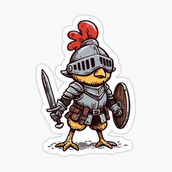 Artikel-Vorschau von Ritter Huhn Mittelalter, designt und verkauft von TomFrontierArt.