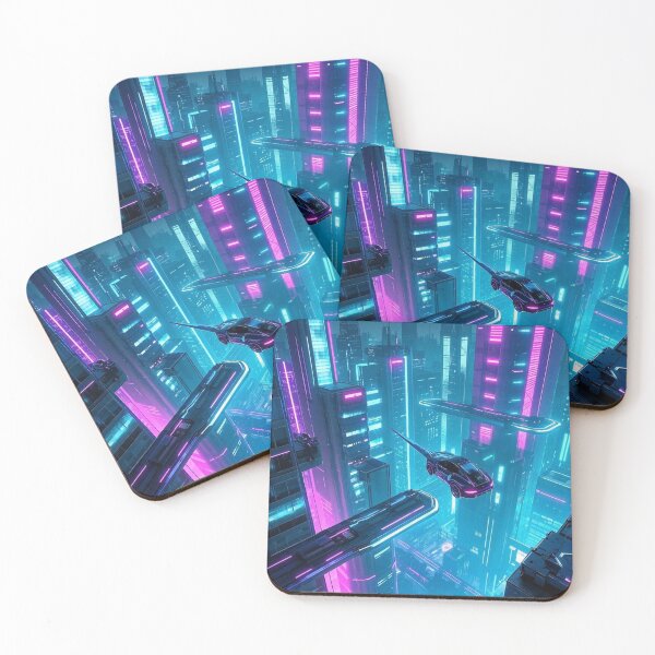 Item preview, Cyberpunk City Skyline – Neon Futuristic Architecture designed and sold by Kast25.
