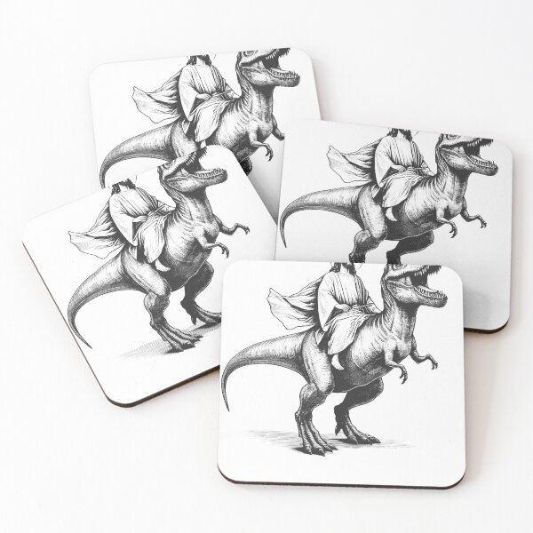 Item preview, Jesus Riding Dinosaur designed and sold by Kimberley King Art  King Art.