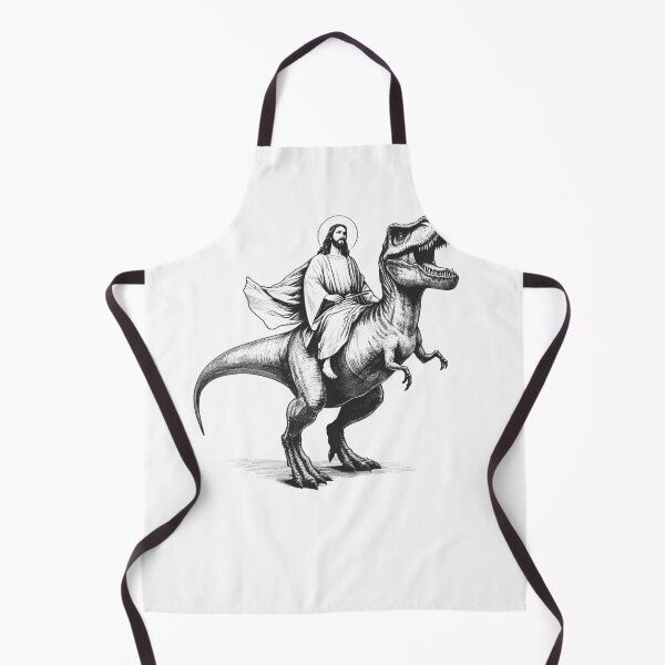 Item preview, Jesus Riding Dinosaur designed and sold by Kimberley King Art  King Art.