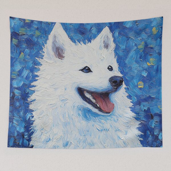 Item preview, American Eskimo Dog | Post-impressionist painting style designed and sold by ComicsFactory.