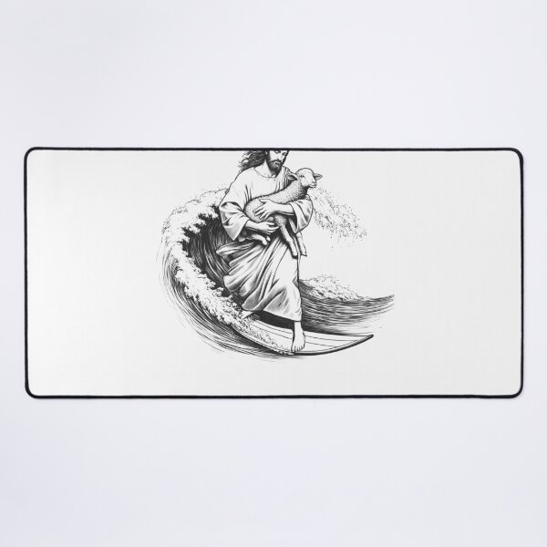 Item preview, Jesus Surfing Christian Surfer designed and sold by Kimberley King Art King Art.