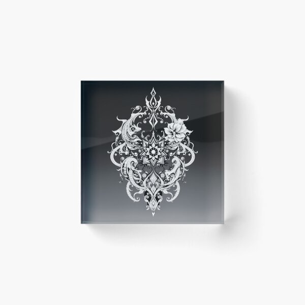 Item preview, Art White Black Abstract Forms Space Exploration Visions designed and sold by ART ATTACK ZONE.