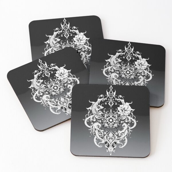 Item preview, Art White Black Abstract Forms Space Exploration Visions designed and sold by ART ATTACK ZONE.