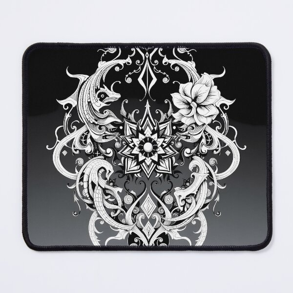 Item preview, Art White Black Abstract Forms Space Exploration Visions designed and sold by ART ATTACK ZONE.