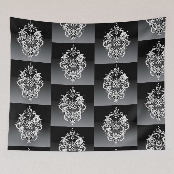 Item preview, Art White Black Abstract Forms Space Exploration Visions designed and sold by ART ATTACK ZONE.