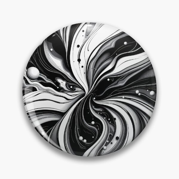 Item preview, Design White Black Abstract Forms Space Exploration Visions designed and sold by ART ATTACK ZONE.