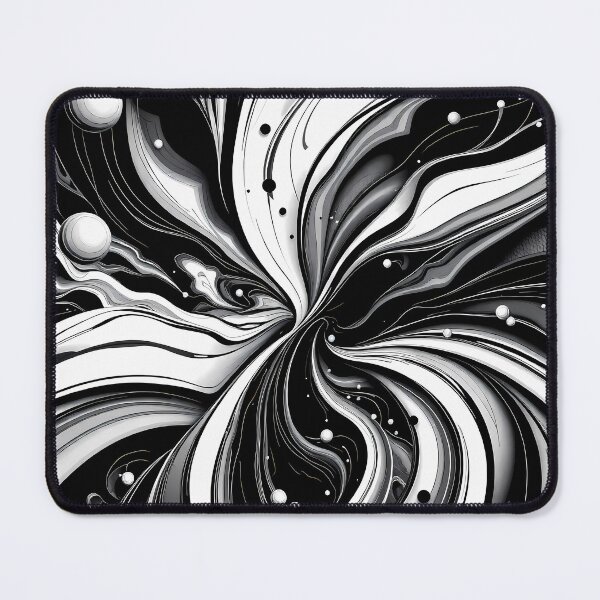 Item preview, Design White Black Abstract Forms Space Exploration Visions designed and sold by ART ATTACK ZONE.