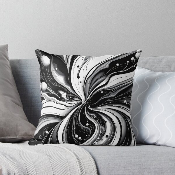 Item preview, Design White Black Abstract Forms Space Exploration Visions designed and sold by ART ATTACK ZONE.