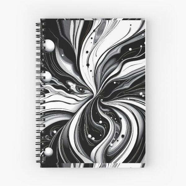 Item preview, Design White Black Abstract Forms Space Exploration Visions designed and sold by ART ATTACK ZONE.