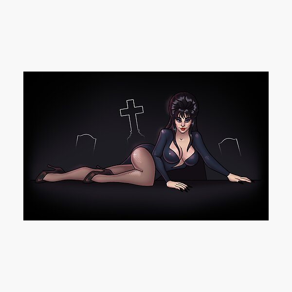 Vista previa del artículo con la obra «Elvira», diseñado y vendido por HappyOops.
