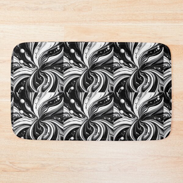 Item preview, Design White Black Abstract Forms Space Exploration Visions designed and sold by ART ATTACK ZONE.