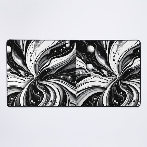 Item preview, Design White Black Abstract Forms Space Exploration Visions designed and sold by ART ATTACK ZONE.